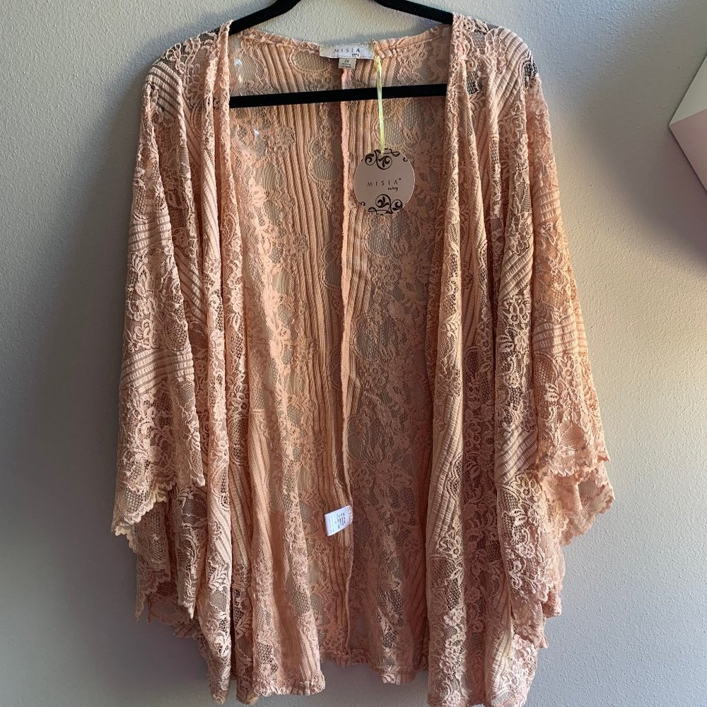 NWT - Cream Lace Shall/Coverup